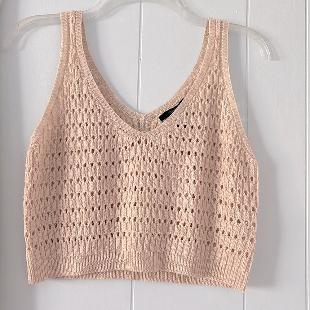 NWT Forever 21 crocheted beige beach cover-up - Picture 2 of 10